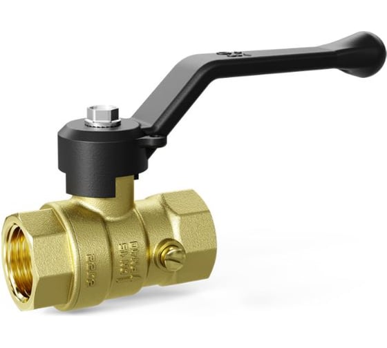 Кран шаровой LD Pride латунный для манометра 44.15.В-В.2М.Р Ду 15 М20 Ру 40 рычаг с биркой LD 44.393.15.20 1