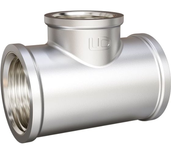 Тройник LD Pride DN40 (1 1/2) ВР/ВР/ВР латунь никель с биркой LD.67.524.40 1