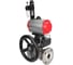 Кран шаровой DN.ru КШФПТ 316.180 Ду65 Ру25 пневмопривод DA-083, пневмораспределитель 220VAC, ручной дублёр HDM-2, БПВ D160-72023 1