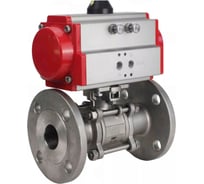 Кран шаровой DN.ru КШФПТ 316.180 Ду25 Ру40 пневмопривод SA-065 D160-72599