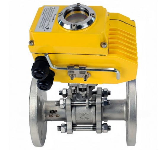 Кран шаровой DN.ru КШФПТ 316.180 Ду40 Ру40 электропривод QT2-003-24VDC D160-71977 1