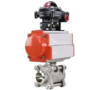 Кран шаровой DN.ru КШПП 316.200-ISO Ду100 Ру25, пневмопривод SA-140, БКВ LSB-210 D160-74982