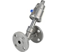 Клапан отсечной пневматический DN.ru 316-304-PF Ду50 Ру25, фланцевый, Y-образный, привод нержавеющая сталь D490-00070