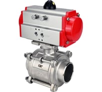 Кран шаровой DN.ru 316-316-PTFE-FP-W-ISO-H WDVF Ду40 Ру40, пневмопривод DA-065 D160-73169