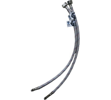 Подводка к смесителю с полимерным покрытием PSV 80 см, М10х1/2, 2 шт 4627132452932