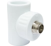 Переходной тройник VALFEX с наружной резьбой, 32x1/2"х32, белый 10128232