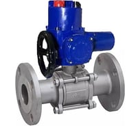 Кран шаровой DN.ru КШФПТ 304.180 Ду80 Ру25 электропривод QT-W (M)-010 220В D160-71994