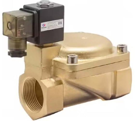 Клапан электромагнитный Росма СК-12 непрямого действия, НЗ, 24В, латунный, мембрана NBR D130-03572 1