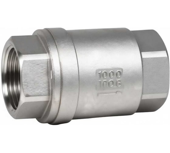 Клапан обратный осевой нержавеющий муфтовый АТКА КО(м) Ду15 Ру63 1010020701 1