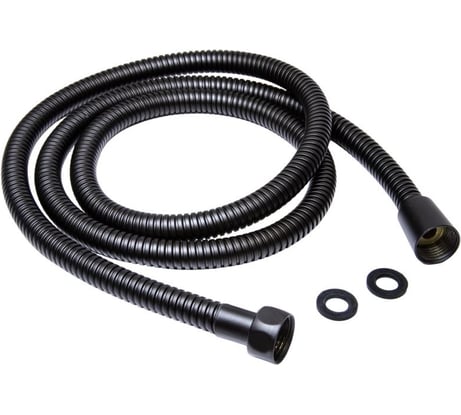 Шланг душевой MIXLINE 150 см имп/кон, EPDM, нерж.сталь черный матовый MIX-2-150 коробка 557319