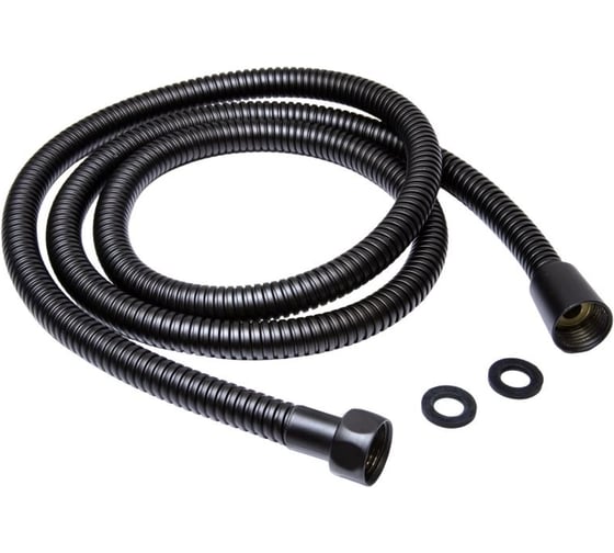 Шланг душевой MIXLINE 150 см имп/кон, EPDM, нерж.сталь черный матовый MIX-2-150 коробка 557319 1