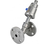 Клапан отсечной пневматический DN.ru 316-304-PF Ду32 Ру25, фланцевый, Y-образный, привод нержавеющая сталь D490-00068