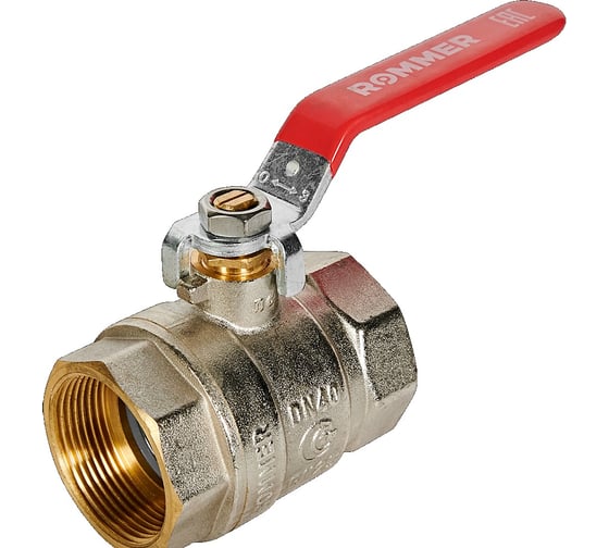 Кран шаровой неполнопроходной ROMMER RBV-0001-2110340 ВР/ВР, ручка рычаг 1 RG00938RJN7MG8 1
