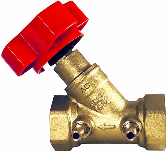 Клапан балансировочный ТЕХСНАБ Ду20 латунный муфтовый 00000011807 1