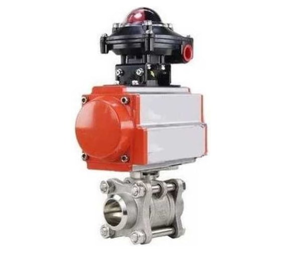 Кран шаровой DN.ru КШПП 316.200-ISO Ду20 Ру63, пневмопривод SA-083, БКВ LSB-210 D160-74977 1