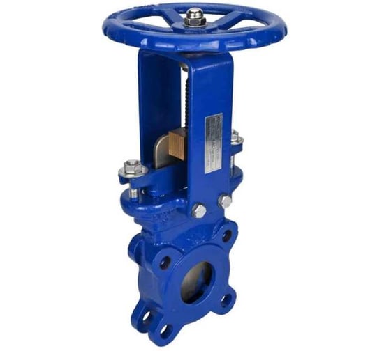 Задвижка шиберная DN.ru WCB-304-M-1W-Fb-S Ду80 Ру16 односторонняя, шток невыдвижной, штурвал, WENZ D040-10264 1