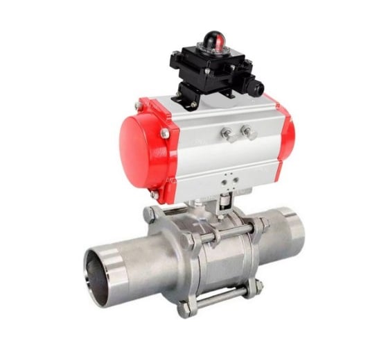 Кран шаровой DN.ru 304-304-PTFE-W-ISO-H Ду125 Ру16 пневмопривод SA-210, БКВ LSB-410 D160-54754 1