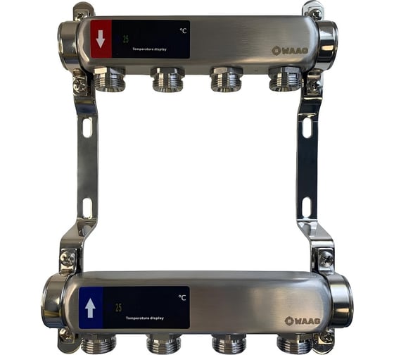 Коллектор WAAG 505 1х3/4, 4 выхода, сталь нержавеющая WG.505.0604 1