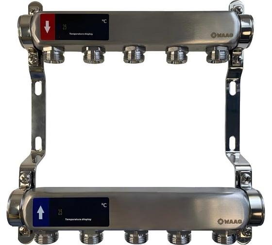 Коллектор WAAG 505 1х3/4, 5 выходов, сталь нержавеющая WG.505.0605 1