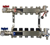 Коллектор WAAG 588.F 1х3/4, 5 выходов, c клапанами, сталь нержавеющая, в сборе WG.588.0605.F