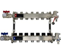 Коллектор WAAG 588.F 1х3/4, 7 выходов, c клапанами, сталь нержавеющая, в сборе WG.588.0607.F