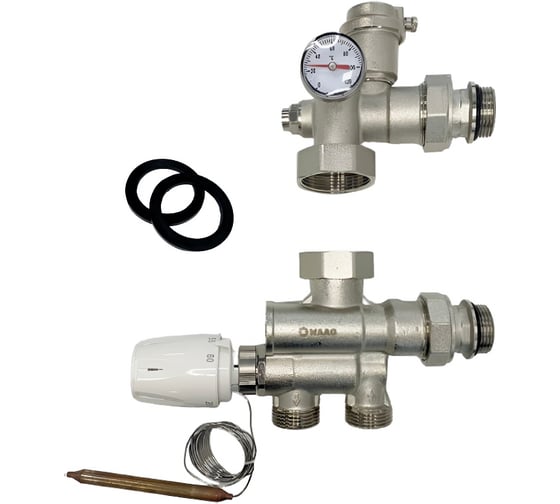 Узел смешения WaaG  MIX, с термоголовкой, DN25, 18 кВт WG.MIX.0.130 1