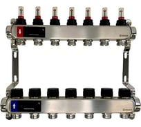 Коллектор WAAG 589 1х3/4, 7 выходов, c клапанами, с расходомерами, сталь нерж. WG.589.0607