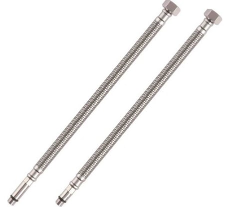 Подводка под смеситель Imperial PREMIUM PEX 0,6м 1/2F-M10x1-L17/L37для питьевой воды (хол/гор)в стальной оплетке гибкая (1пара=2шт) 640.60
