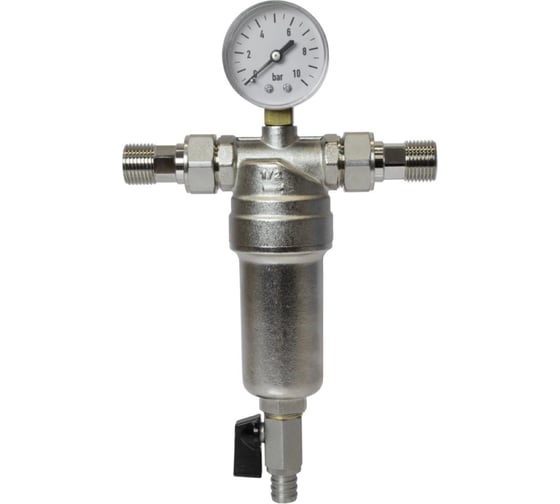 Фильтр самоочищающийся VRT 1/2'' нар/нар с манометром 556912 1