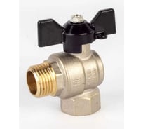 Кран шаровой LD Pride латунный, угловой, 47.20.В-Н.У.Б GAS Ду 20, Ру 40, бабочка с биркой LD 47.254.20