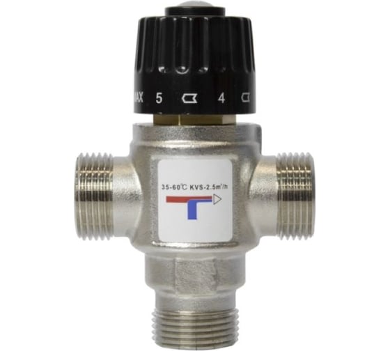 Клапан термосмесительный VRT 1'' нар/нар/нар боковое смешение 35-60 град 556918 1