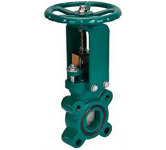 Задвижка шиберная DN.ru GGG40-304-EPDM-2W-Fb-S Ду125 Ру10 двусторонняя, шток невыдвижной, штурвал, WENZ D040-10261 1