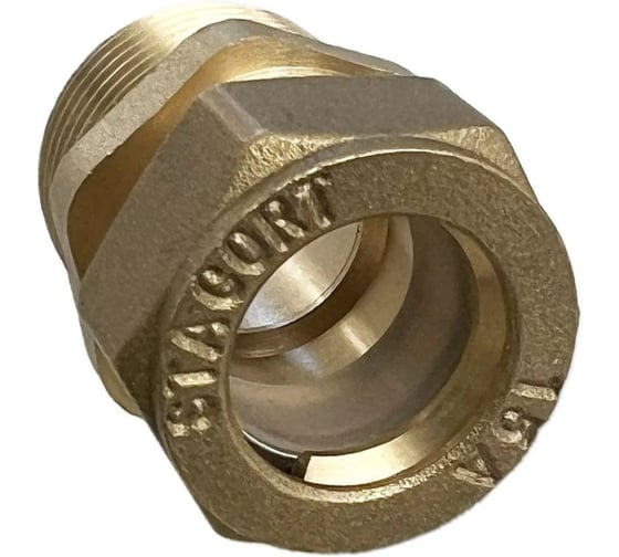 Муфта наружная STACORT SM25x3/4''MR (папа) для гофрированной трубы 25А  из нержавеющей стали SM25-34MR 1