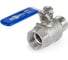 Кран шаровый двухсоставной TITAN LOCK НР-ВР, резьба BSP 1, нерж, 304, уплотнение, PPL, TL100BVC-FM-PPL 2