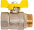 Кран шаровой латунный LD Pride 47.25.В-Н.Б GAS Ду 25 Ру 40 бабочка с биркой LD 47.362.25 4