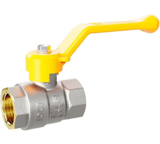 Кран шаровой латунный LD Pride 47.32.В-В.Р GAS Ду 32 Ру 25 рычаг с биркой LD 47.112.2.32.M02 GAS 1