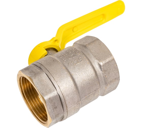 Кран шаровой латунный LD Pride 47.32.В-В.Р GAS Ду 32 Ру 25 рычаг с биркой LD 47.112.2.32.M02 GAS