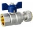 Кран LD Pride 47.20.В-НкГк.Б (blue) с накидной гайкой LD 47.396.20 B 1