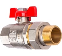 Кран шаровый AXIS с американкой, ручка бабочка, ВН-НР 3/4 117033