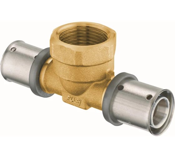 Пресс-тройник FAR 26х3-3/4(ВР)-26х3, латунь 49122601 1