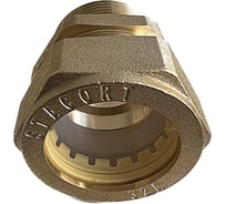 Муфта STACORT SM 32x1 1/4'' наружная резьба (папа) для гофрированной трубы 32А из нержавеющей стали, арт. SM32-1-14MR