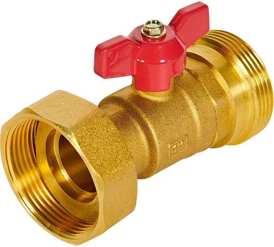 Клапан запорный латунный ROMMER НР 1 1/2 с накидной гайкой для подключения насоса ВР 1 1/2 RBV-0020-03112112 RQLAGK0KH38UAQ 1