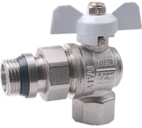 Кран угловой ViEiR с американкой, 3/4, бабочка белая, для подключения водопроводных линий VER48A