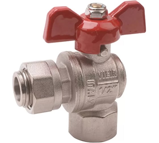 Кран угловой ViEiR с накидной гайкой, 3/4, для сантехнических систем VERS53 1