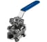 Кран шаровый NEWKEY муфтовый (3PC), AISI316 DN25 (1), с двухсторонним пневмоприводом AT52D NK-BMTp25/6*AT52D 3