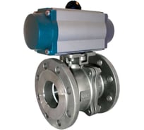 Кран шаровый NEWKEY фланцевый (2PC), AISI304 DN 100 (4), с двухсторонним пневмоприводом AT105D NK-BFtp100/4*AT105D