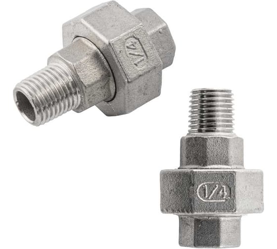 Американка NEWKEY нр/вр нержавеющая, AISI304 DN 8 (1/4), (CF8), PTFE, PN16 набор 2 шт NAB2-NK-ADM8/4 1