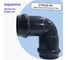 Отвод AQUAVIVA НПВХ напорный двухраструбный 225х90 AQV102225 35206 3