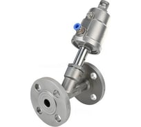 Клапан отсечной пневматический DN.ru 316-304-PF Ду15 Ру25, фланцевый, Y-образный, привод нержавеющая сталь D490-00065