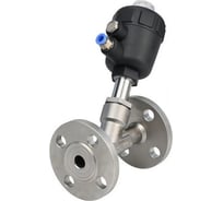 Клапан отсечной пневматический DN.ru 316P-PF Ду40 Ру25, фланцевый, Y-образный, привод пластик D490-00084